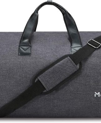 Convertible Garment Bag with Shoulder Strap, Modoker Carry on Garment Duffel Bag for Men Women - 2 in 1 Hanging Suitcase Suit Travel Bags (Black)