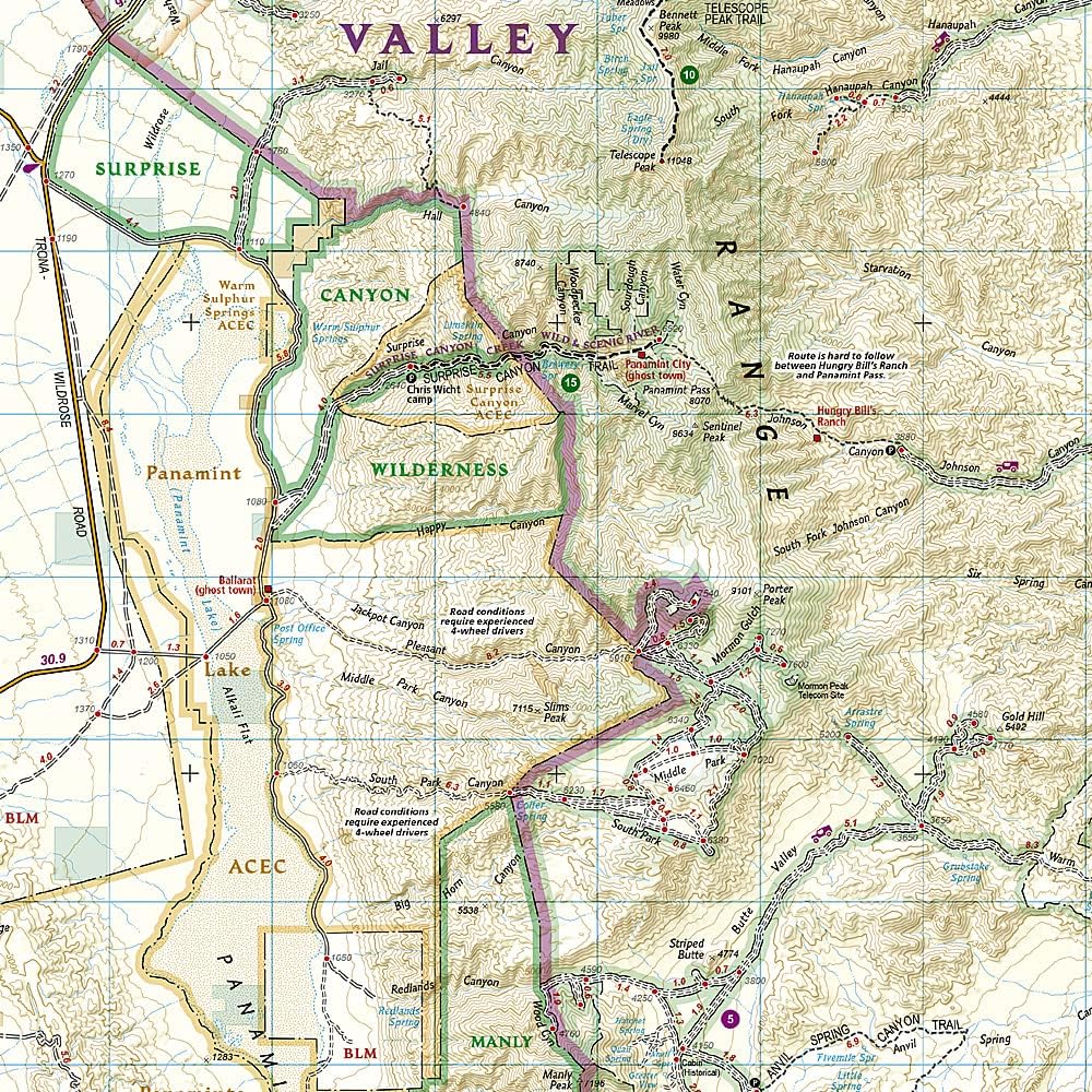 Death Valley National Park Map (National Geographic Trails Illustrated Map, 221) - Image 3